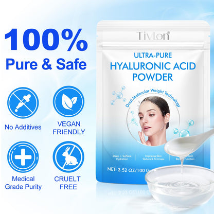 Flasture Hyaluronic Acid Powder Water Soluble Closeup