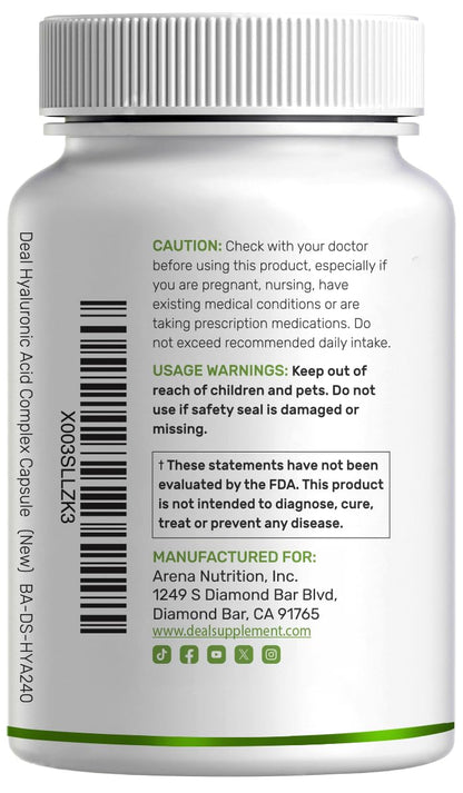 Deal Supplement Hyaluronic Acid Complex Lifestyle And Usage