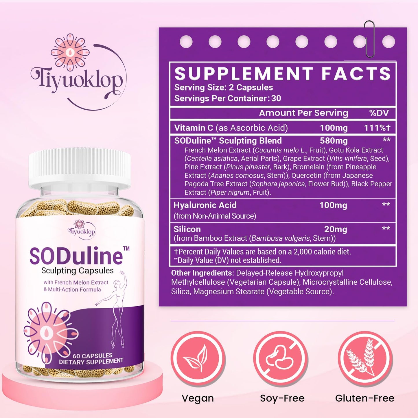 Tiyuoklop SODuline Sculpting Capsules showing pink Phyto Beadlets inside