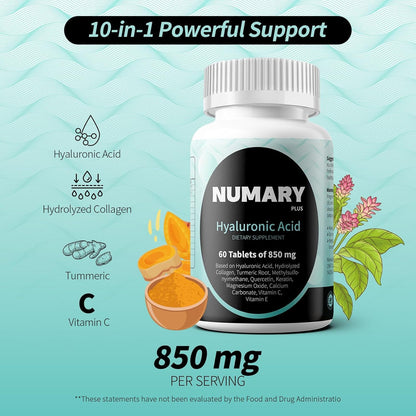 Silkmyst Hyaluronic Acid Supplement Ingredient Label