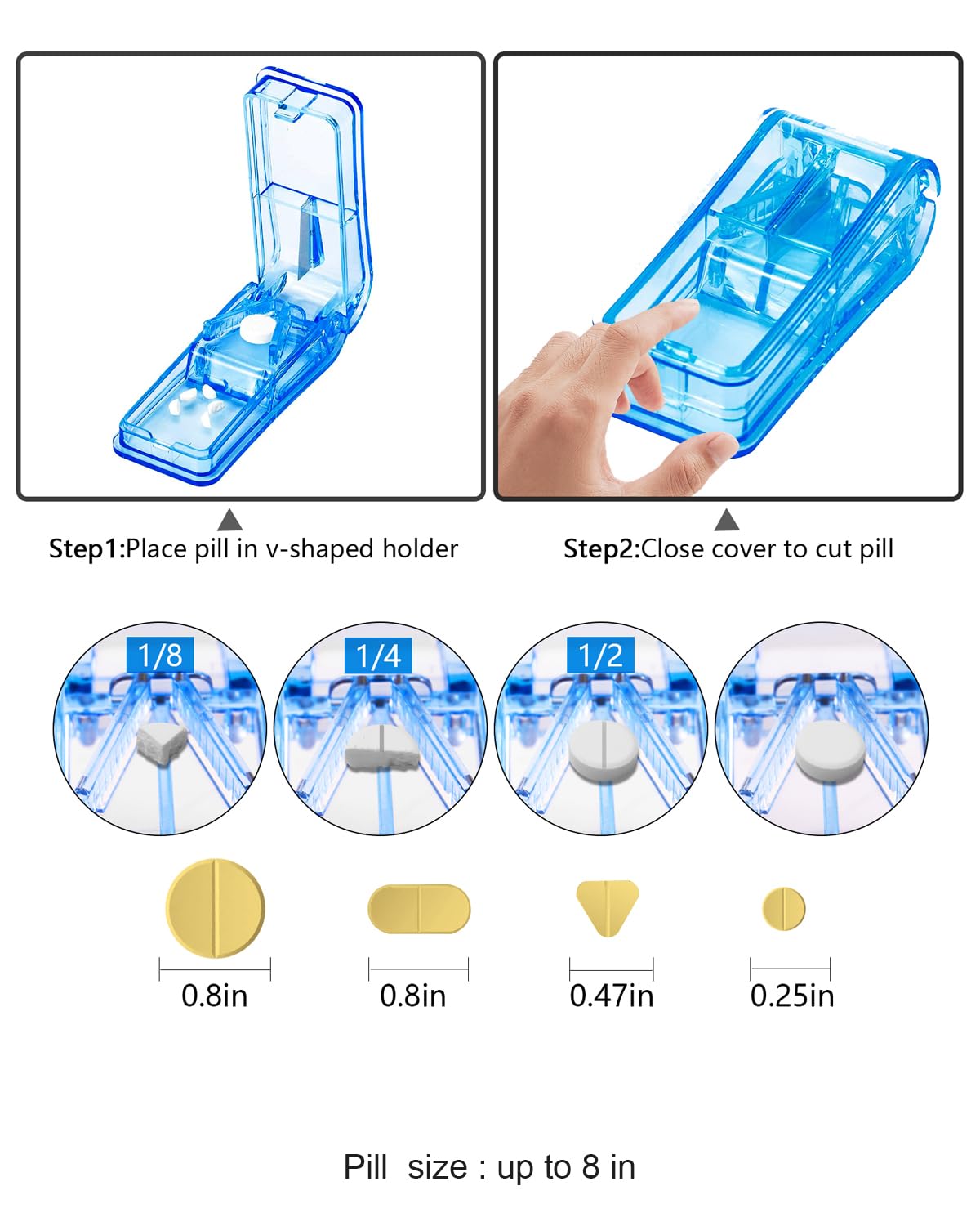 Friwole travel medicine organizer showing the waterproof EVA case closed and ready for travel packing.