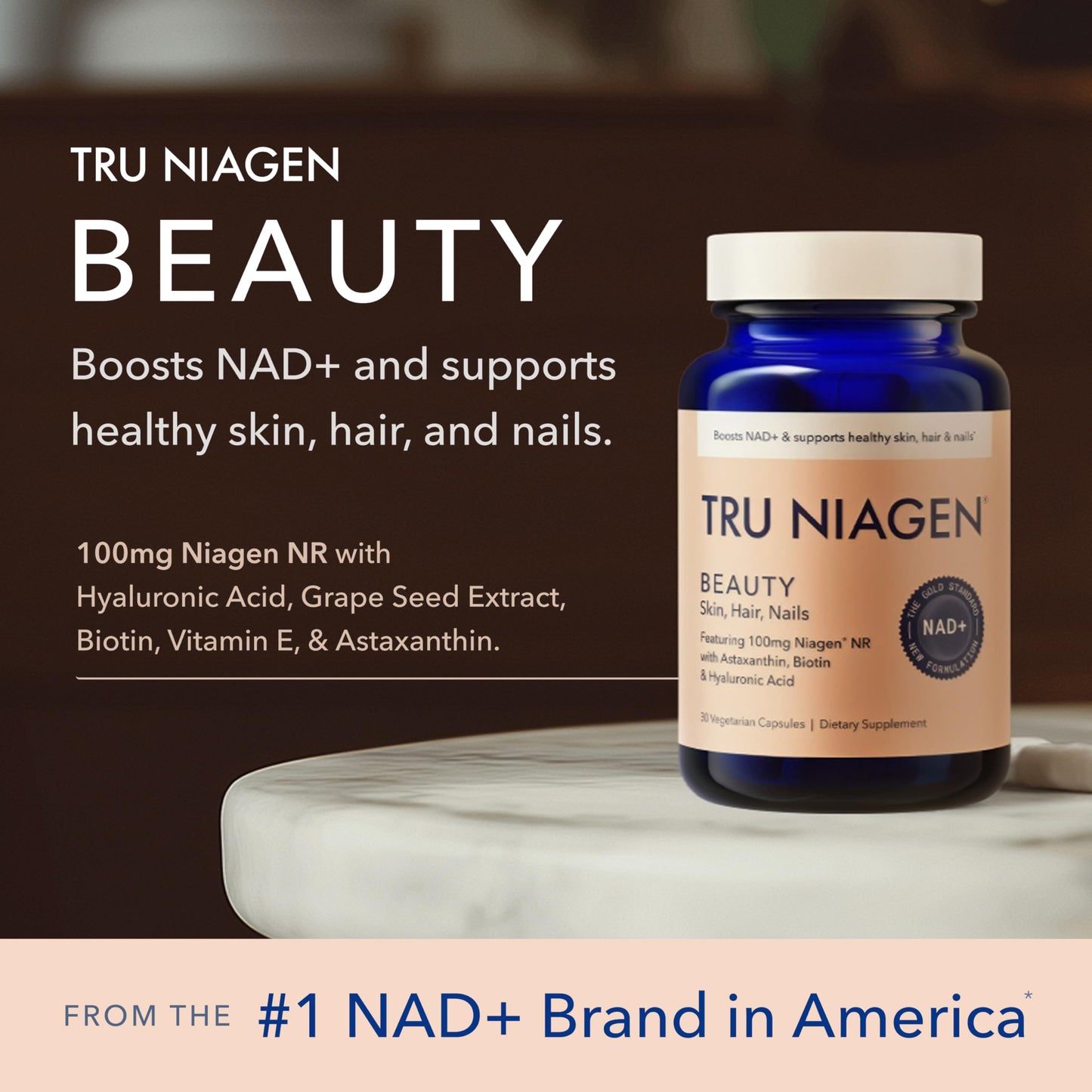 Tru Niagen Beauty NAD Booster Ingredients Showcase