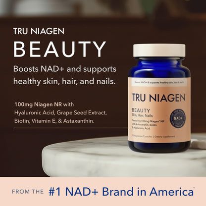 Tru Niagen Beauty NAD Booster Ingredients Showcase