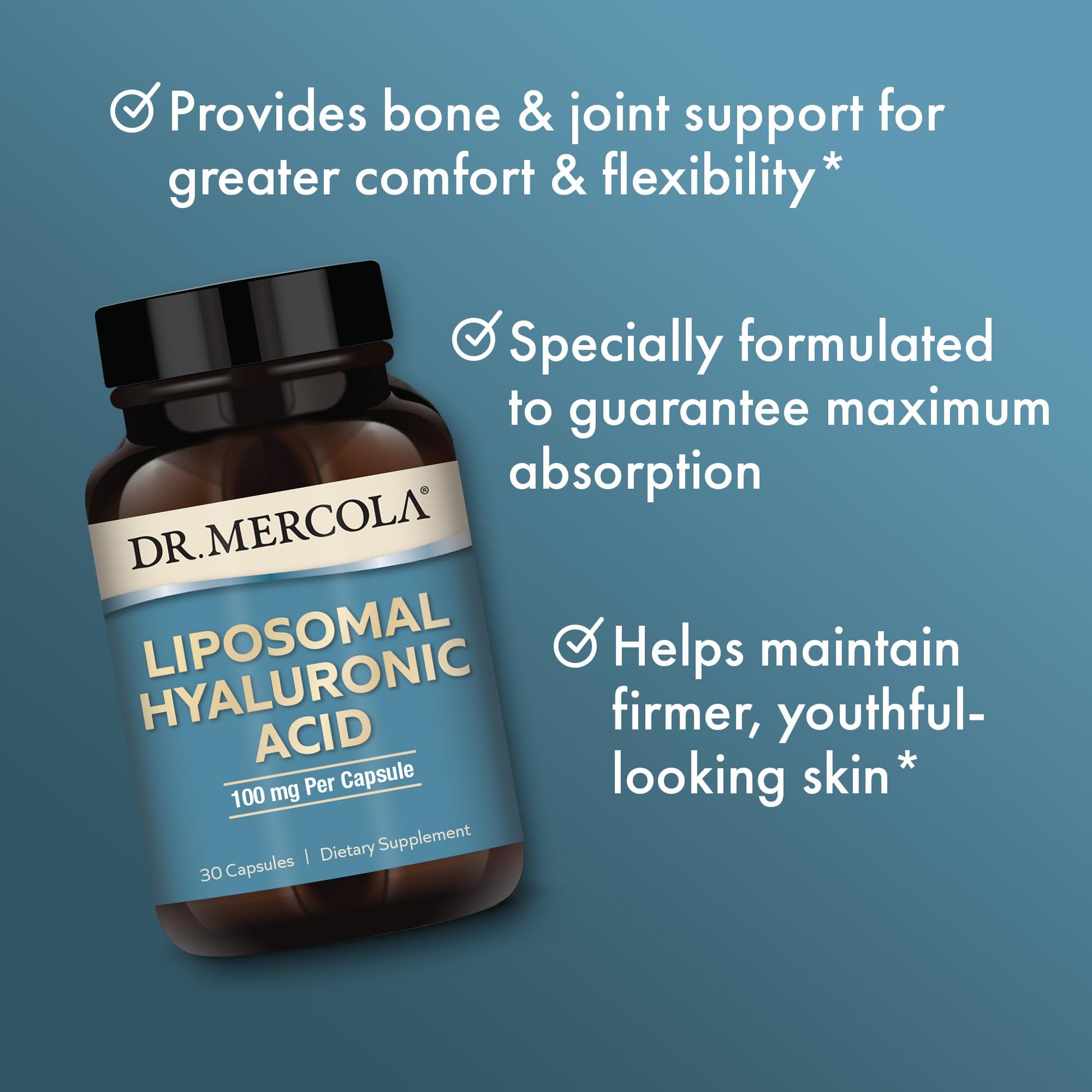 Dr. Mercola Liposomal Hyaluronic Acid LipoVantage technology seal