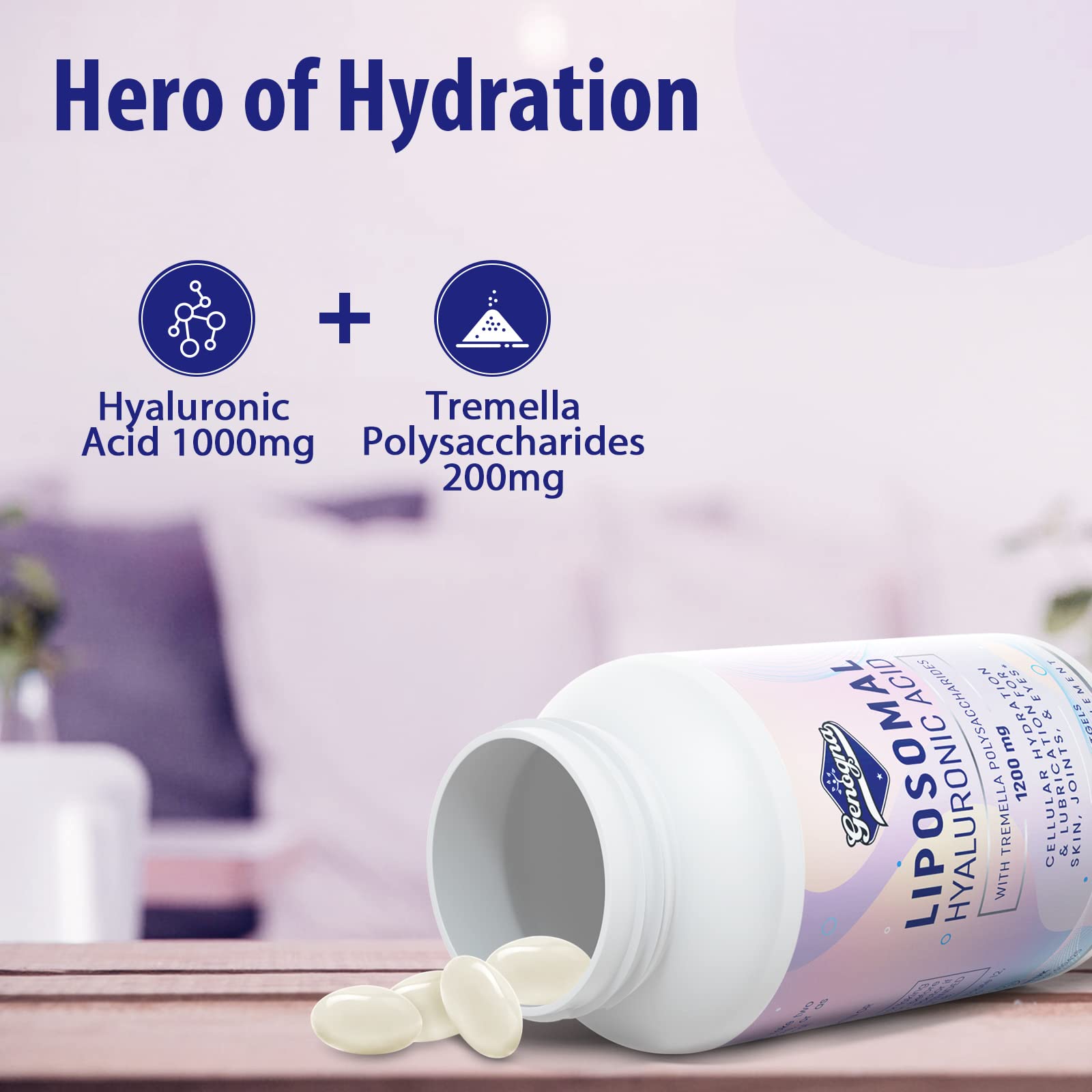 Genogna Liposomal Natural Hyaluronic Acid capsules bottle back side