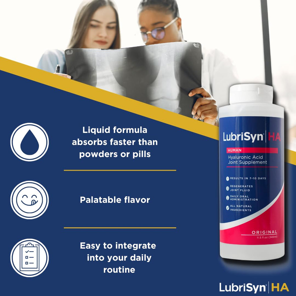 LubriSyn liquid hyaluronic acid supplement serving size and nutrition facts