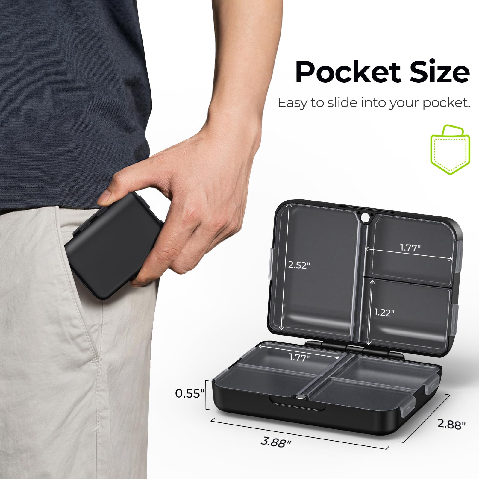 AUVON portable tablet organizer being opened easily by hand