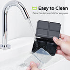 AUVON vitamin and fish oil holder with secure inner lids closed