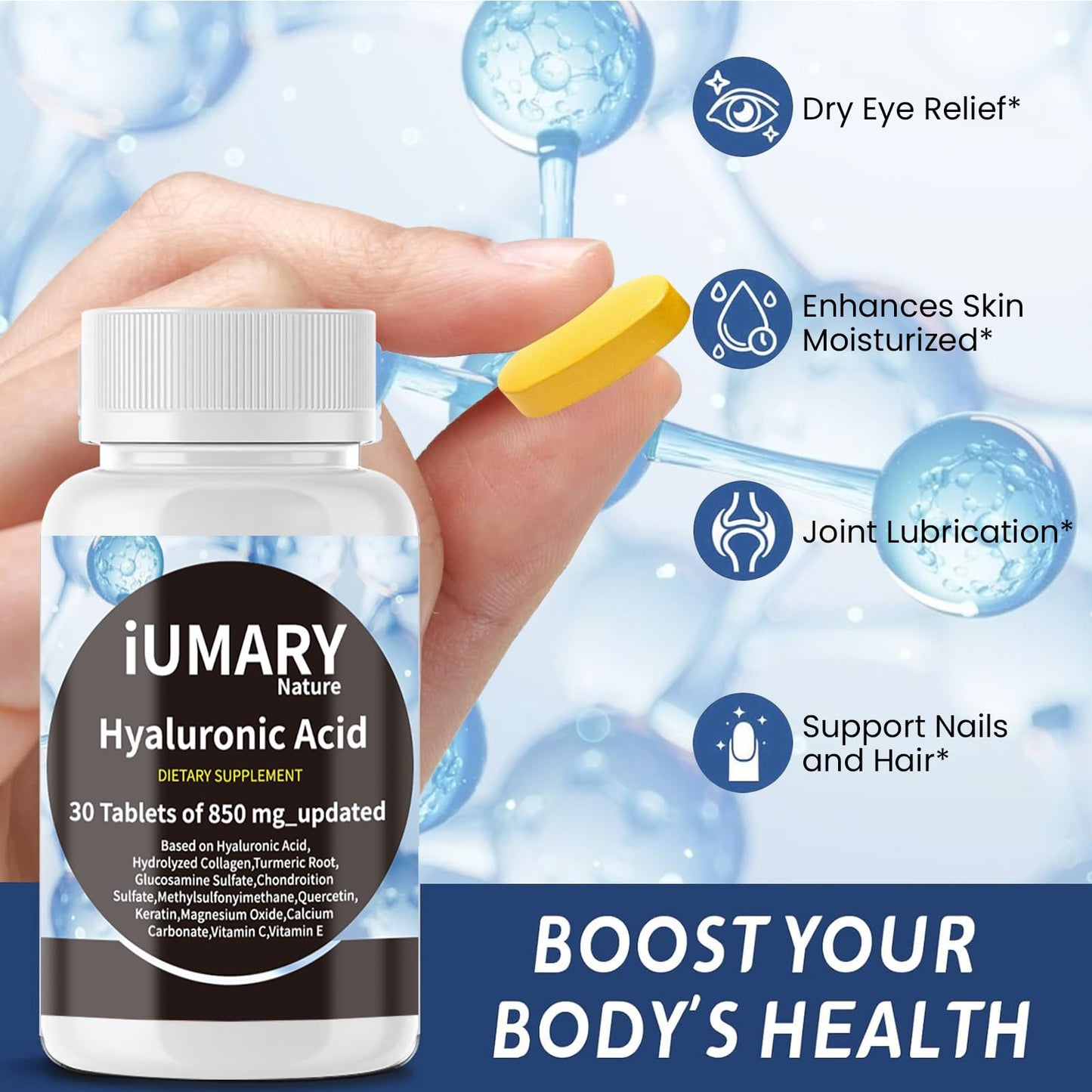 Keszciy Hyaluronic Acid Joint Support ingredient breakdown