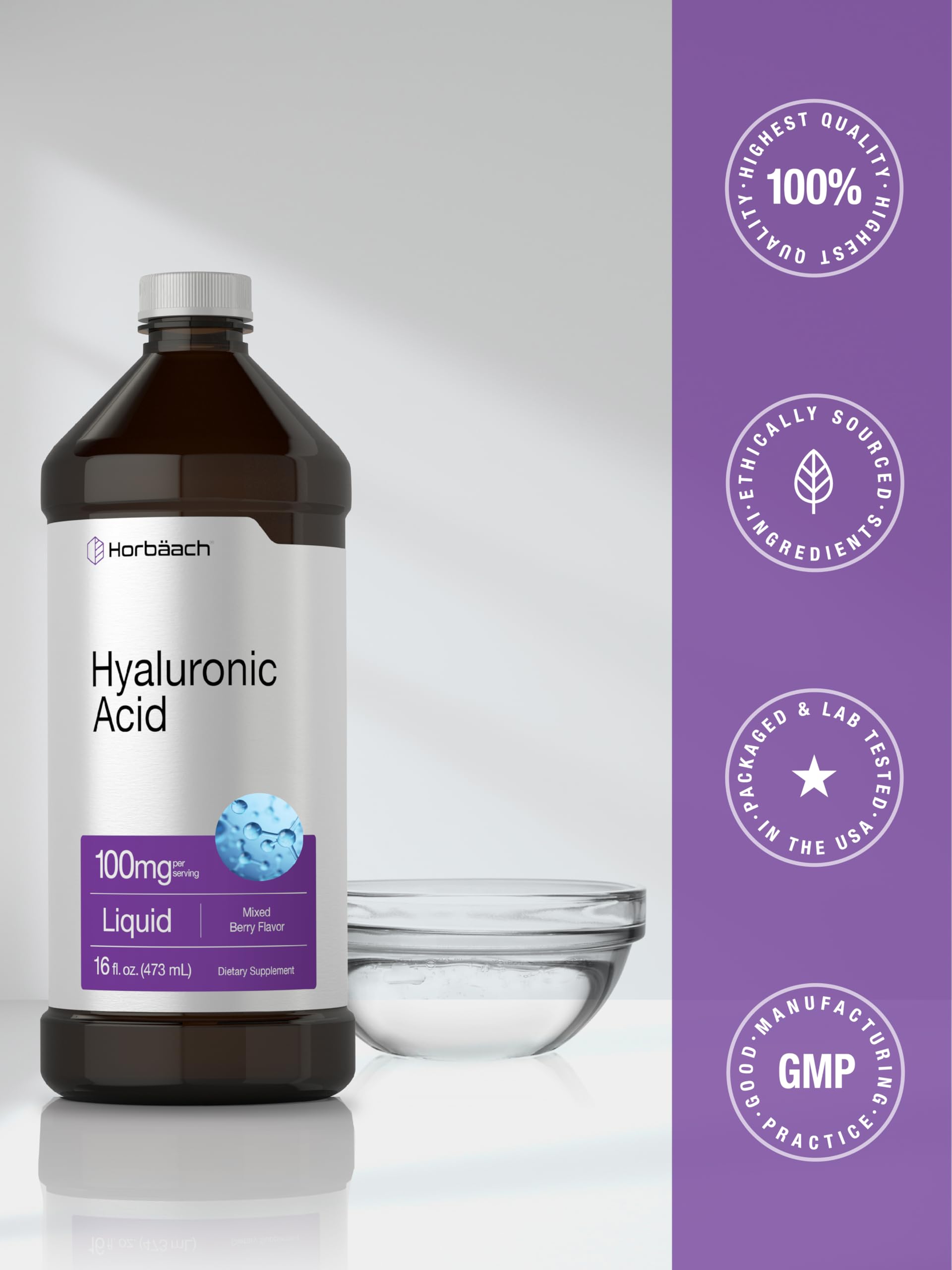 Horbaach Liquid Hyaluronic Acid retail packaging