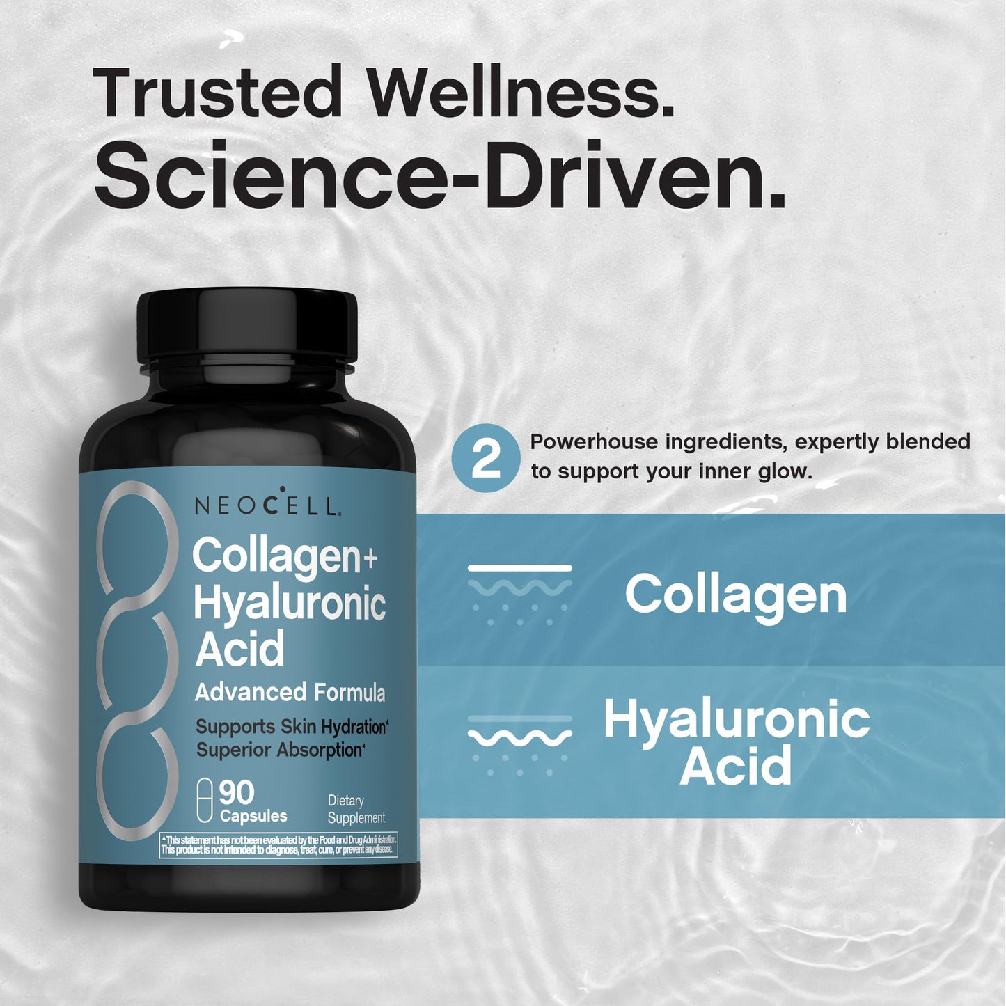 Premium USA Imported NeoCell Collagen Bottle in Hand
