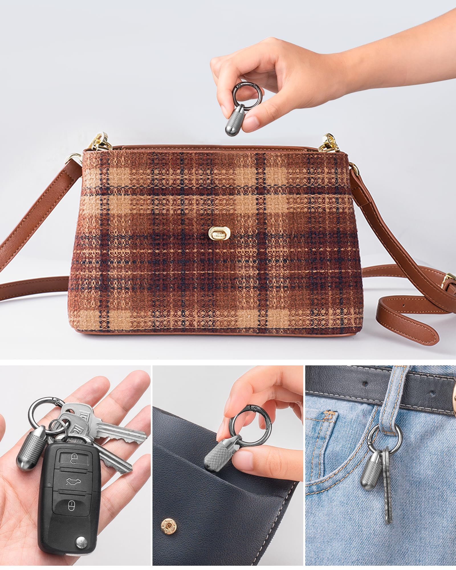 TISUR micro travel pill box demonstrating its lightweight portability next to daily essentials.