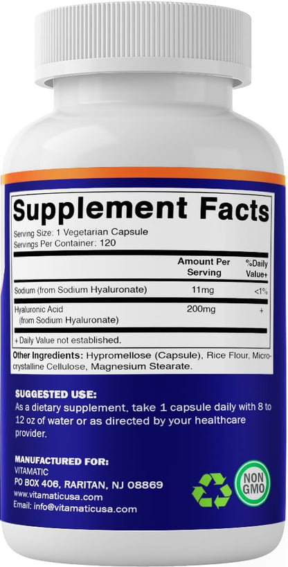 Vitamatic Hyaluronic Acid Lifestyle Skin and Joint Support