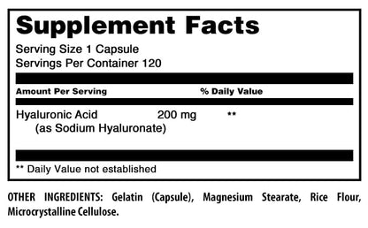 Non-GMO and Gluten-Free Hyaluronic Acid Capsules