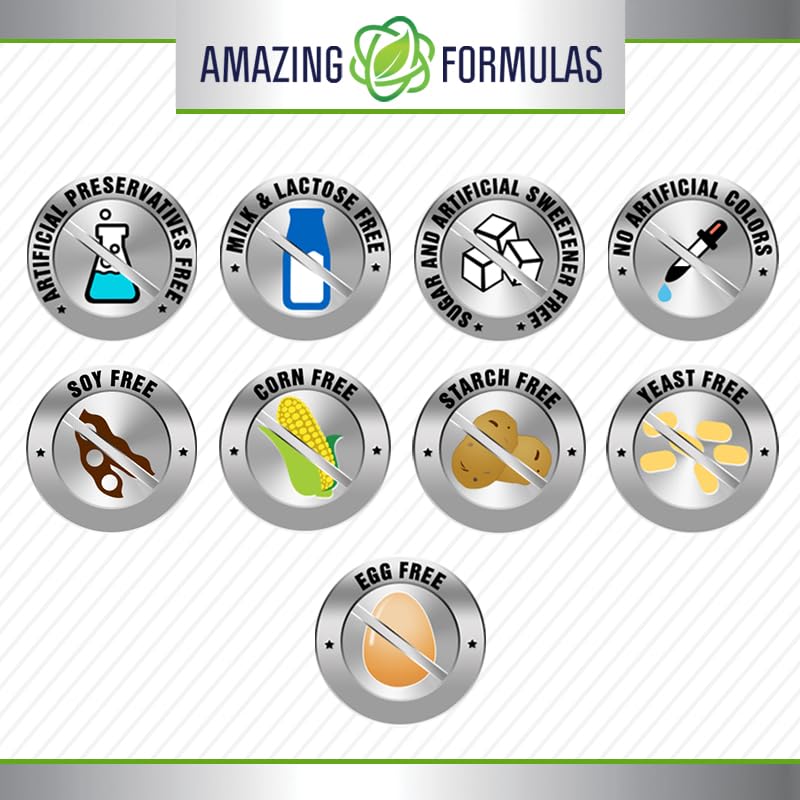 Amazing Formulas Hyaluronic Acid 200 mg bottle showing capsule count
