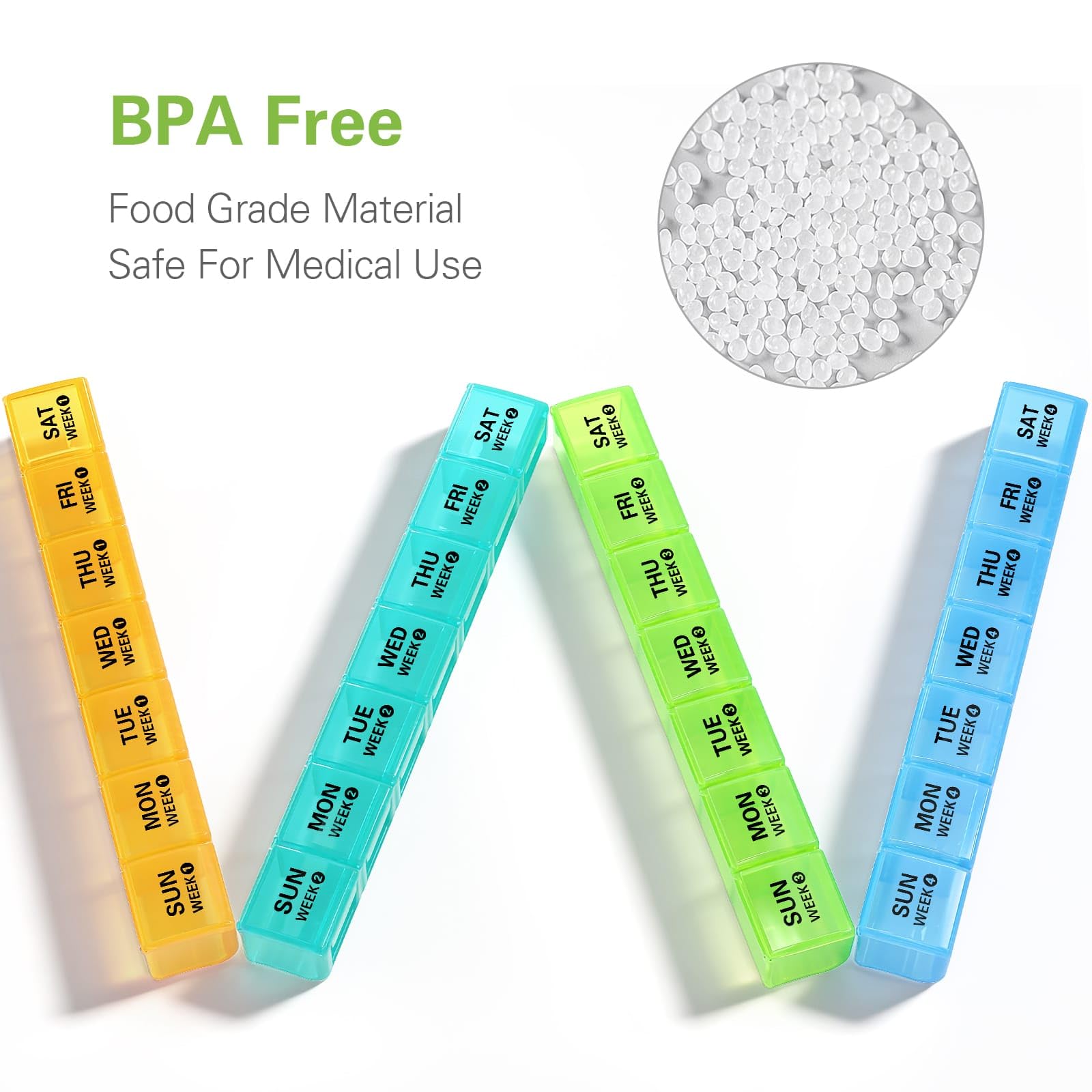 BUG HULL One Month Supplement Holder highlighting the upgraded fade-resistant three-dimensional day labels