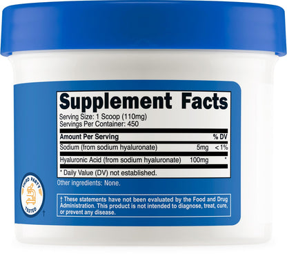 Authentic USA imported Nutricost hyaluronic acid powder fifty grams packaging