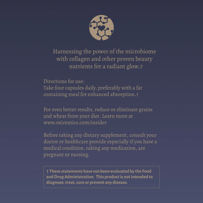 Oxiceutics Gut to Glow 120 capsules bottle and packaging
