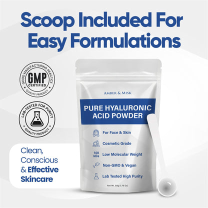 Amber And Misk Pure Hyaluronic Acid Powder Texture