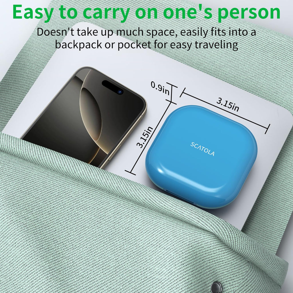 TecQach premium travel pill case being filled with vitamins and cod liver oil capsules.