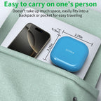 TecQach premium travel pill case being filled with vitamins and cod liver oil capsules.