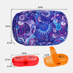 Serfeymi 7 day pill box open case revealing rainbow-colored AM PM compartments.