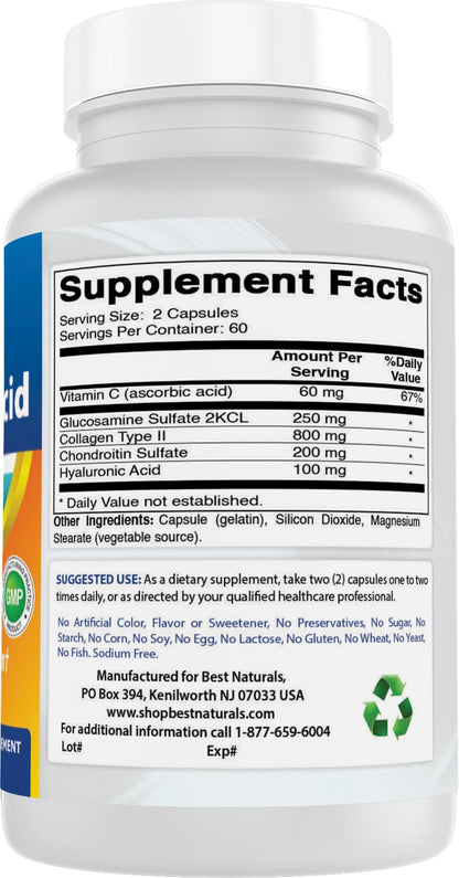 Best Naturals Hyaluronic Acid bottle top and safety seal