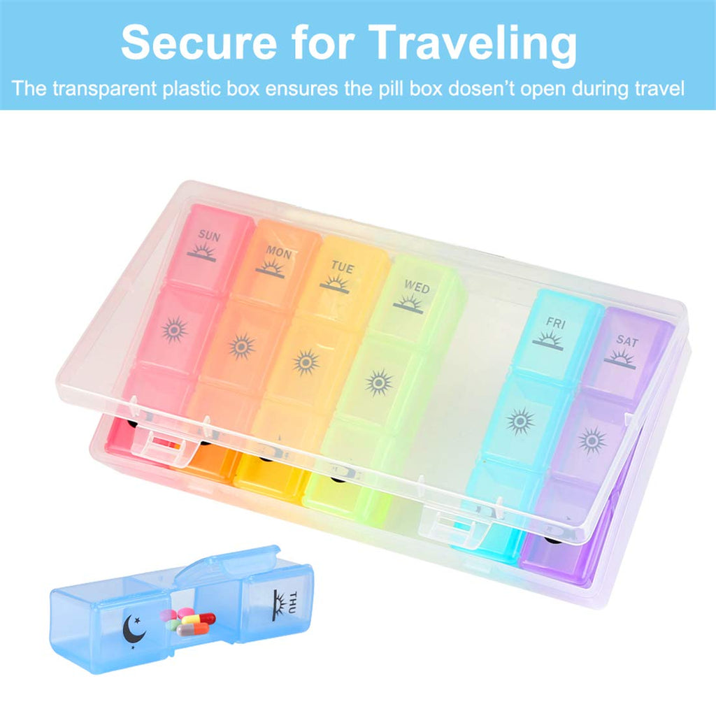 Large compartment vitamin holder displaying premium durable materials