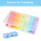 Large compartment vitamin holder displaying premium durable materials