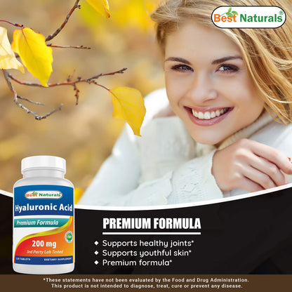 Best Naturals Hyaluronic Acid bottle ingredients side