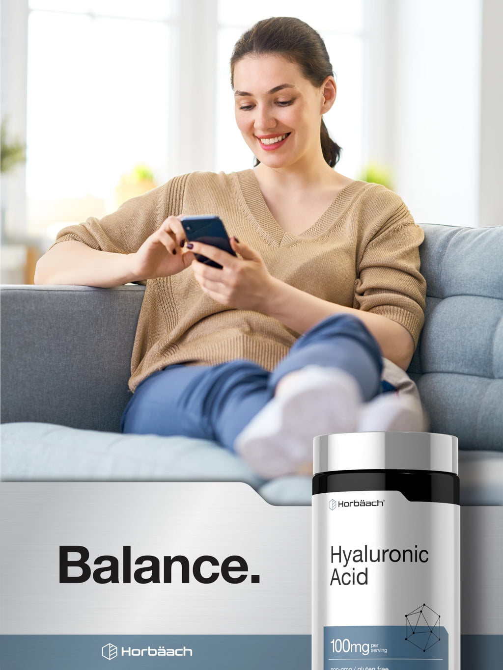 Horbäach Hyaluronic Acid packaging safety seal display