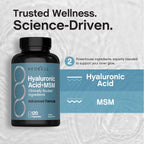 Nutritional information panel for NeoCell Hyaluronic Acid MSM
