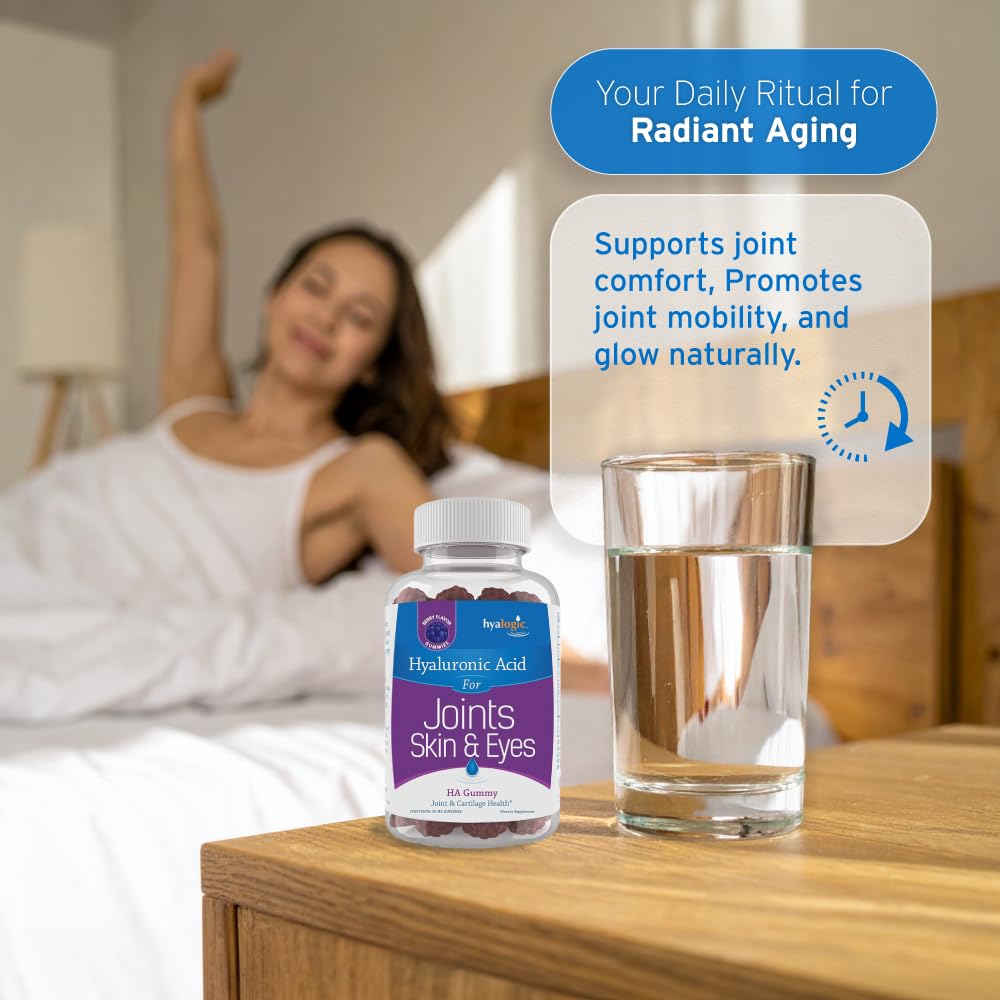 Hyalogic Hyaluronic Acid Gummies for joint and skin health