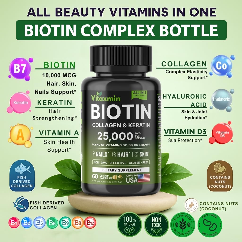 Authentic USA Imported Vitaxmin Biotin Capsule Bottle