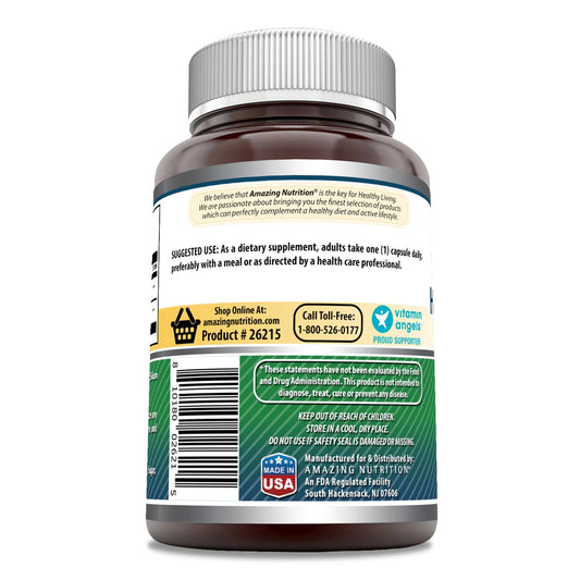 Amazing Nutrition Hyaluronic Acid And Msm 120 Capsules Supplement Facts Label