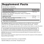 Paulas Choice vegan capsules bottle with natural ingredients graphic