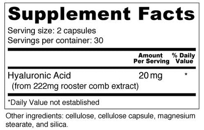 Wellness Resources Hyaluronic Acid Joint And Skin Support Supplement