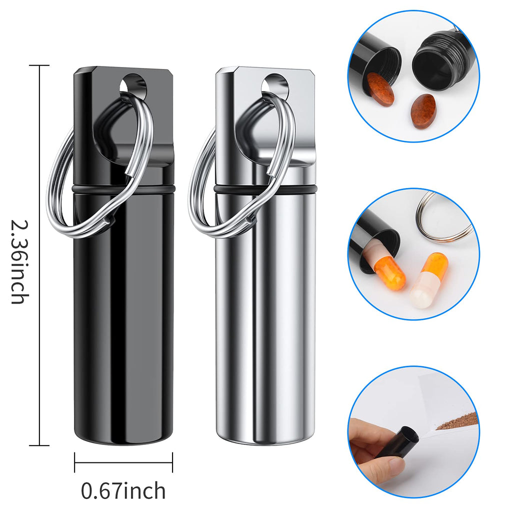 TecQach mini pill holder attached to a purse strap demonstrating its lightweight travel portability.