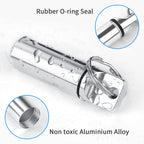Three color coded aluminium alloy medication capsules showcasing the included top keyrings.