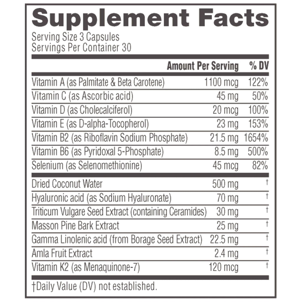NeoCell Glow Matrix dietary supplement packaging label details