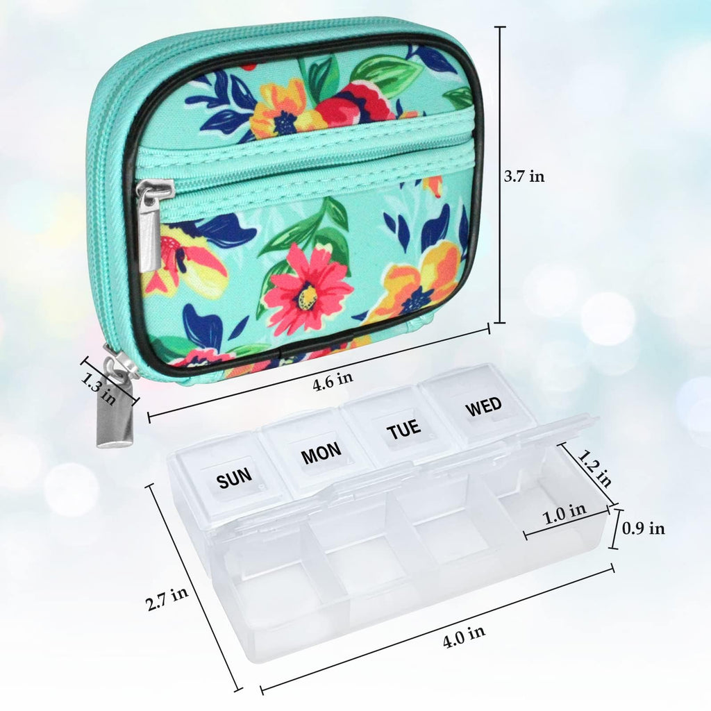 Serfeymi portable medication storage showing removable eight compartment plastic box