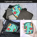 Serfeymi moisture proof vitamin dispenser being placed inside a womens handbag