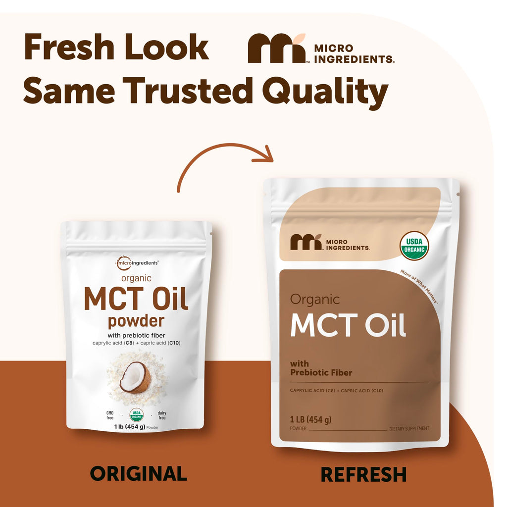 Micro Ingredients MCT powder supplement nutritional facts label