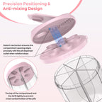 Hionxmga seven compartment travel pill bottle with attached wrist strap for portability