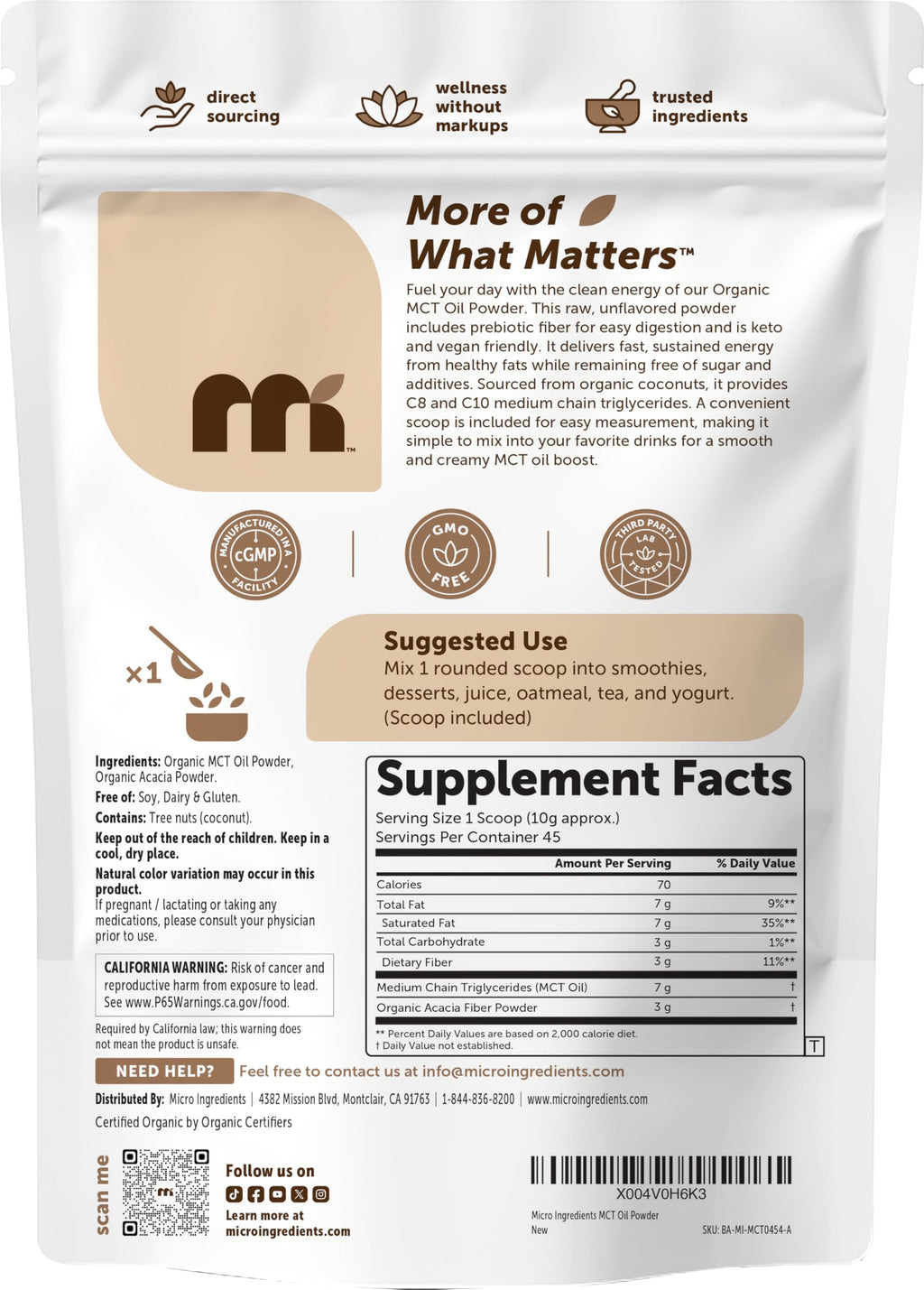 Certified organic and non-GMO certification seals on product packaging