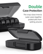 PULIV travel vitamin case demonstrating individual removable compartments