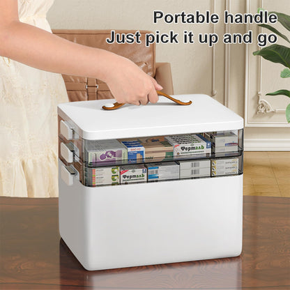 Internal tray layout details of the CTIME three tier multi-functional home desk organizer.
