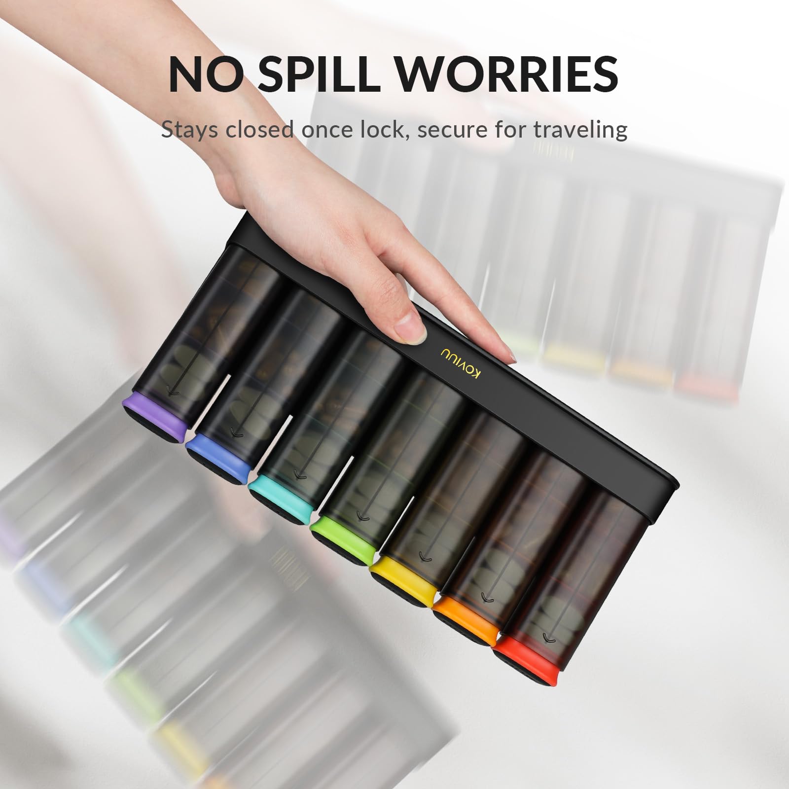 Premium drawer design medicine sorter open for travel usage
