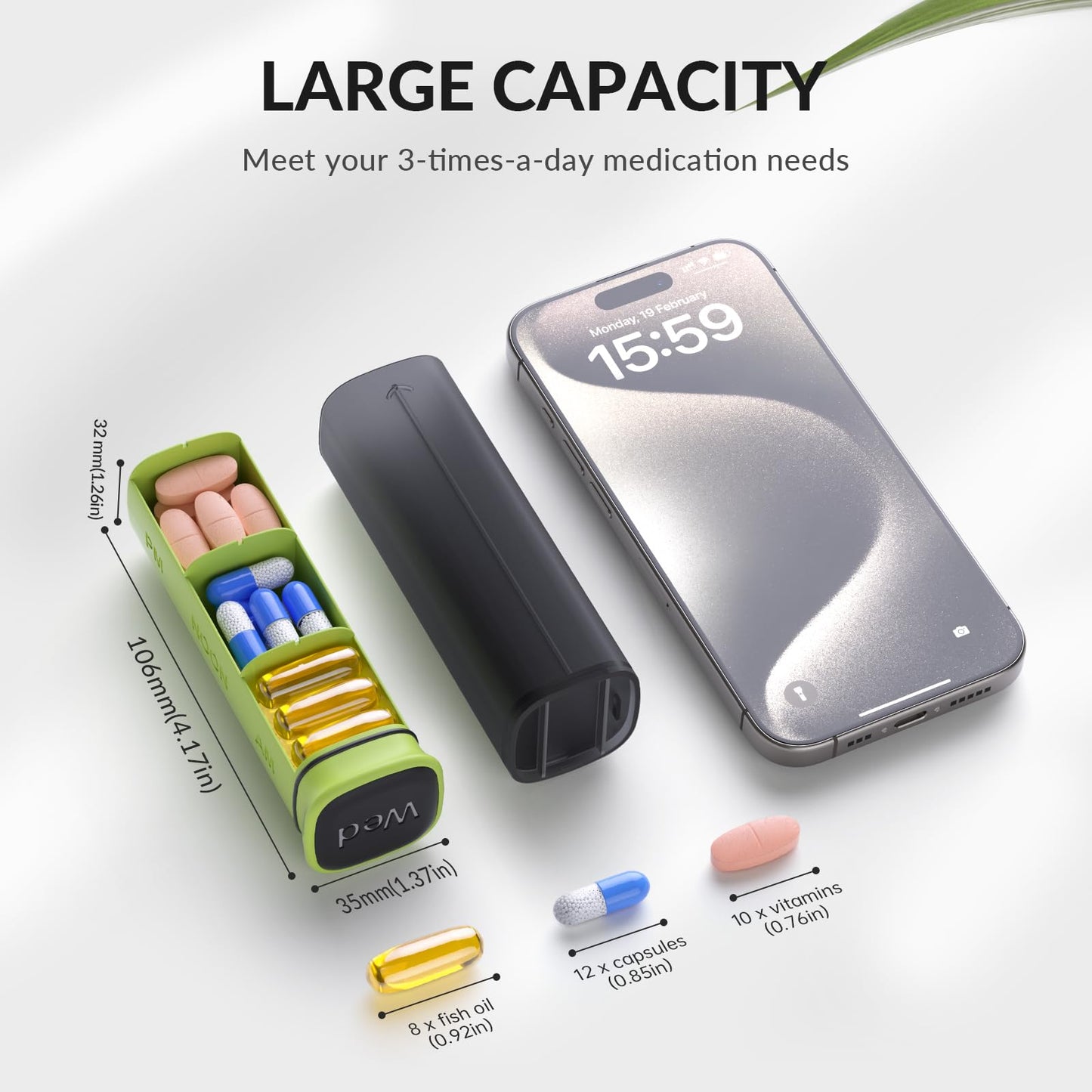 BPA free food grade medicine dispenser close up tracking labels