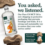 Natural Force Organic Pure C8 MCT Oil nutritional facts and supplement label details